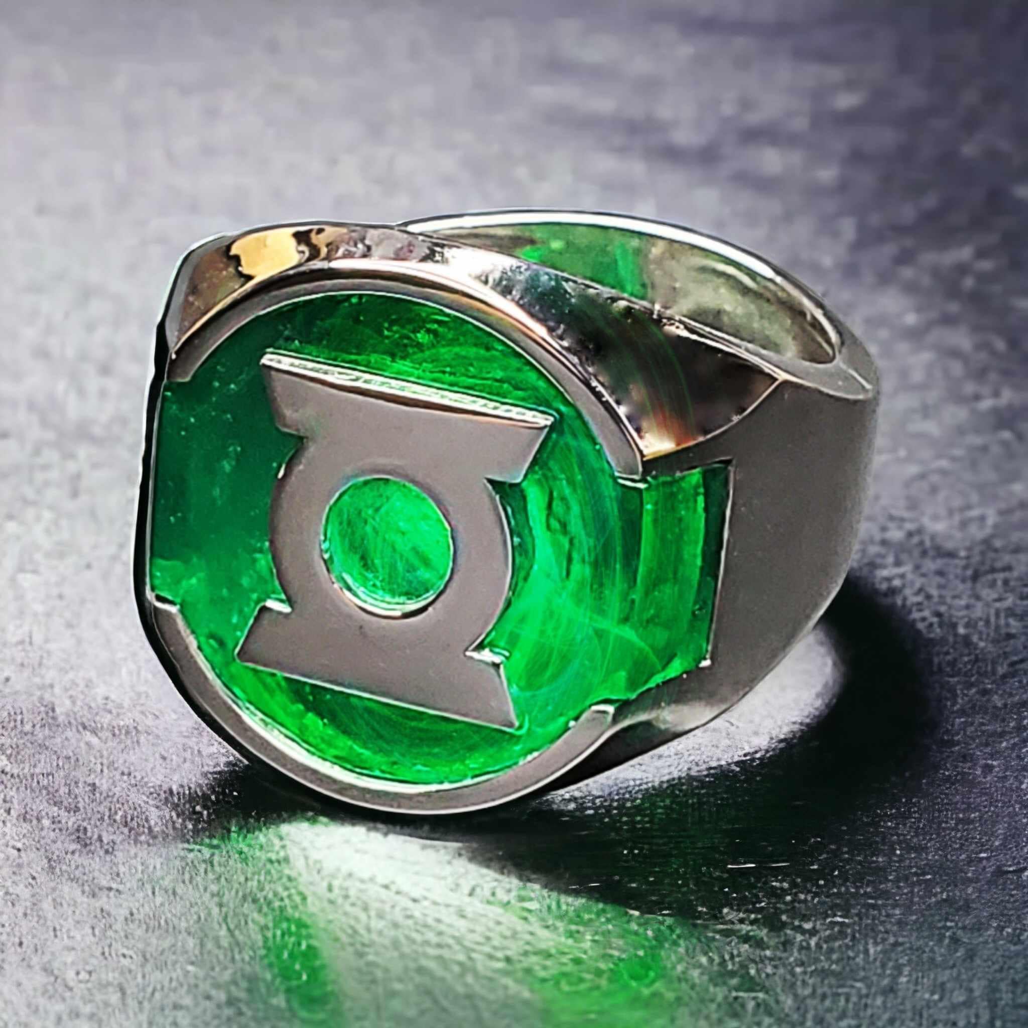 Green Lantern Ring Silver