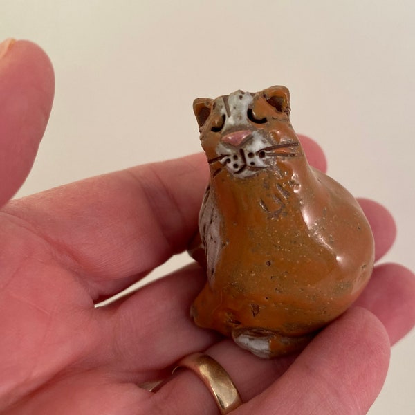 Whimsical Miniature Ceramic Animal Sculptures. Pottery Collectibles.