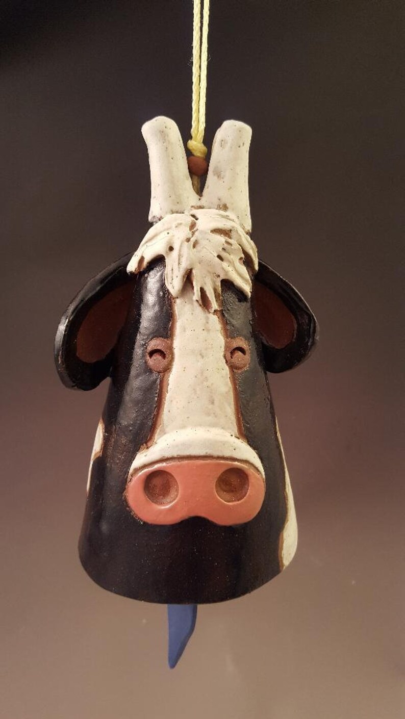 Pottery Animal Bells Restock Happy Ceramic Windchimes Etsy