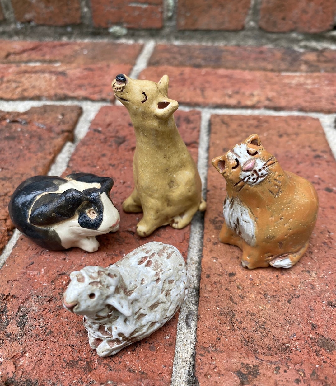 Whimsical Miniature Ceramic Animal Sculptures. Pottery Etsy