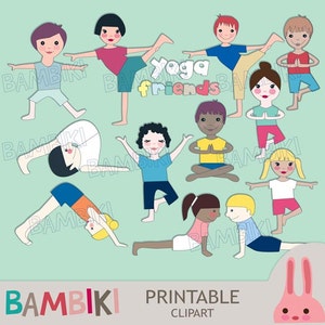 Yoga clipart commercial use, vector graphics, digital clip art, digital images. Commercial use