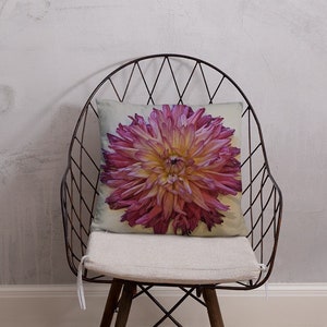 Purple Dahlia Pillow