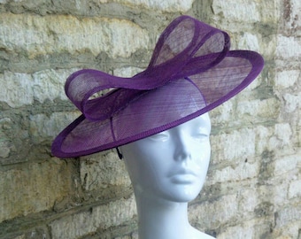 plum coloured wedding hats