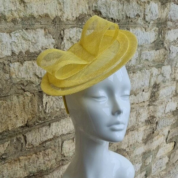 Yellow Fascinator Etsy