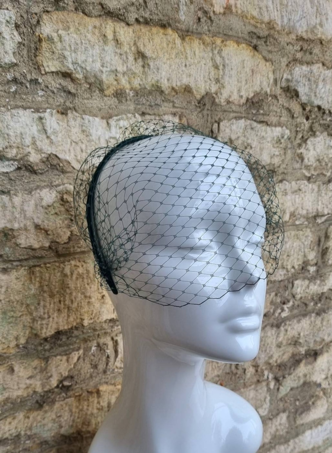 Forest Green Birdcage Veil Dark Racing Green Veil Headband Birdcage