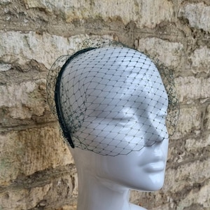 Forest Green Birdcage Veil: Bridal Headband Voilette