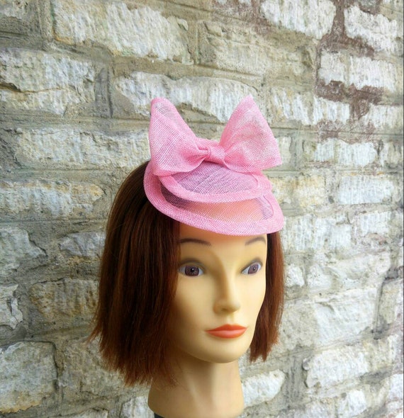baby pink wedding hat
