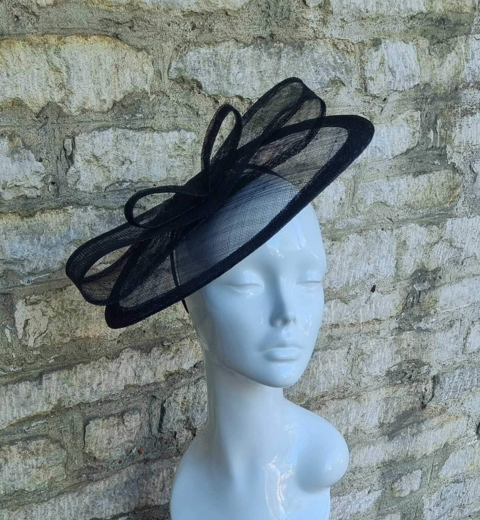 Black Wedding Hat on Headband Derby Fascinator Funeral Hat Etsy