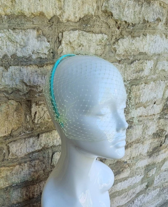 Sage Green Birdcage Veil Light Green Veil Headband Birdcage Etsy