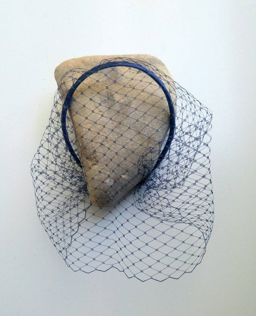 Blue Birdcage Veil