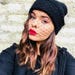 Veiled Black beanie hat with black merry widow veil veiled beanie funeral veil hat fascinator veil beanie hat cool beanie hat