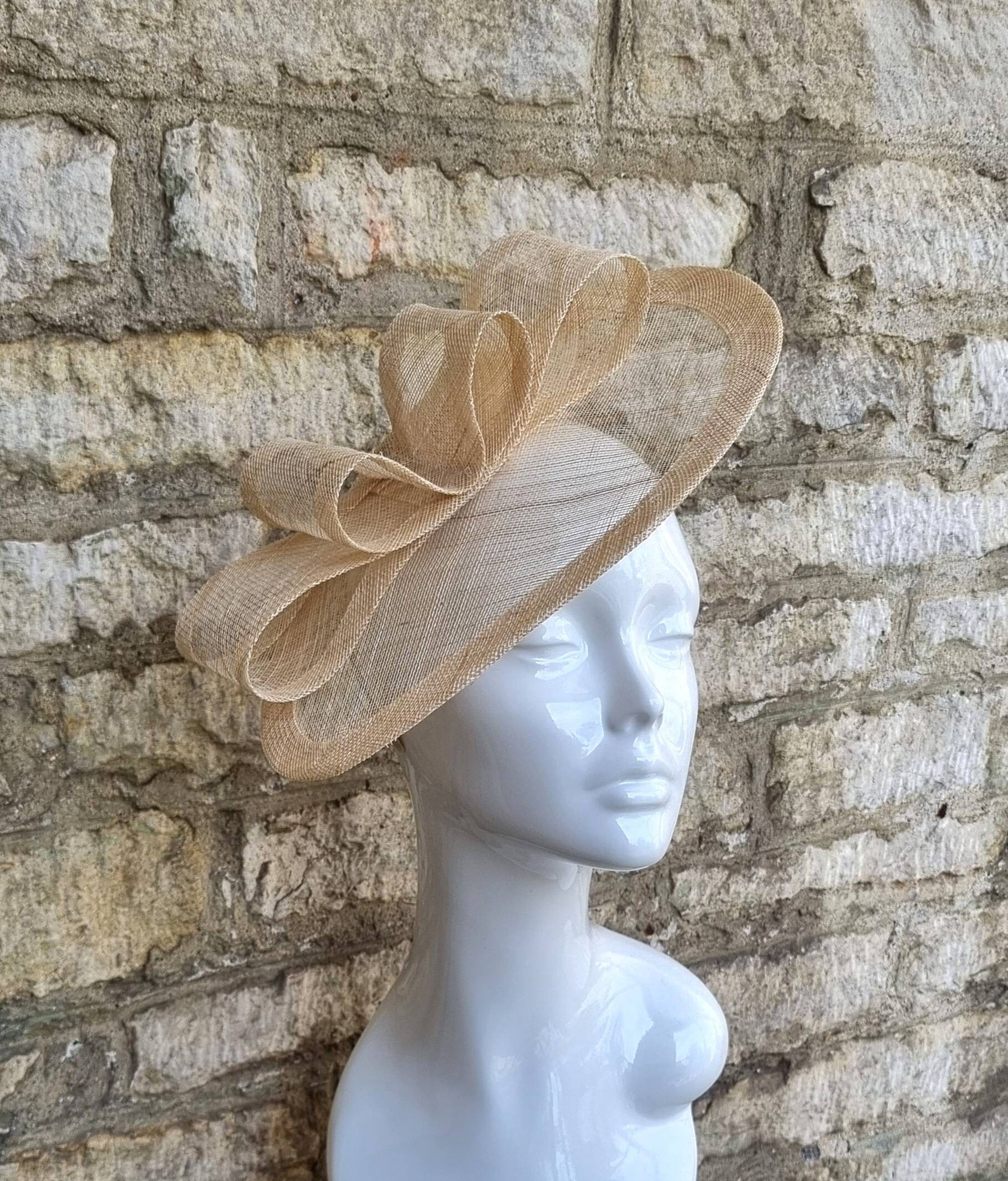 Champagne coloured wedding hats outlet