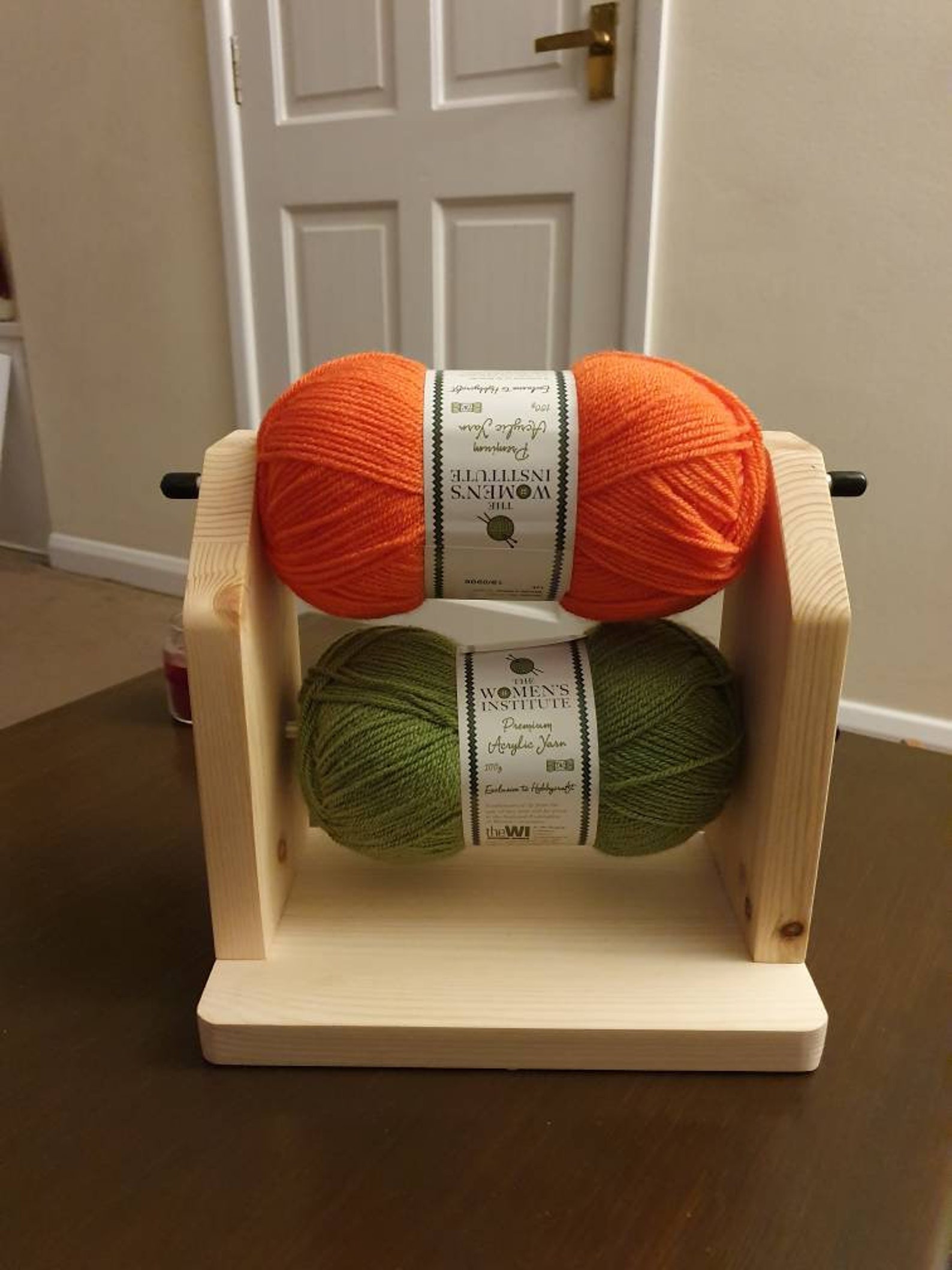 Double Revolving Yarn Holder. Yarn Feeder . Handmade wooden Etsy UK