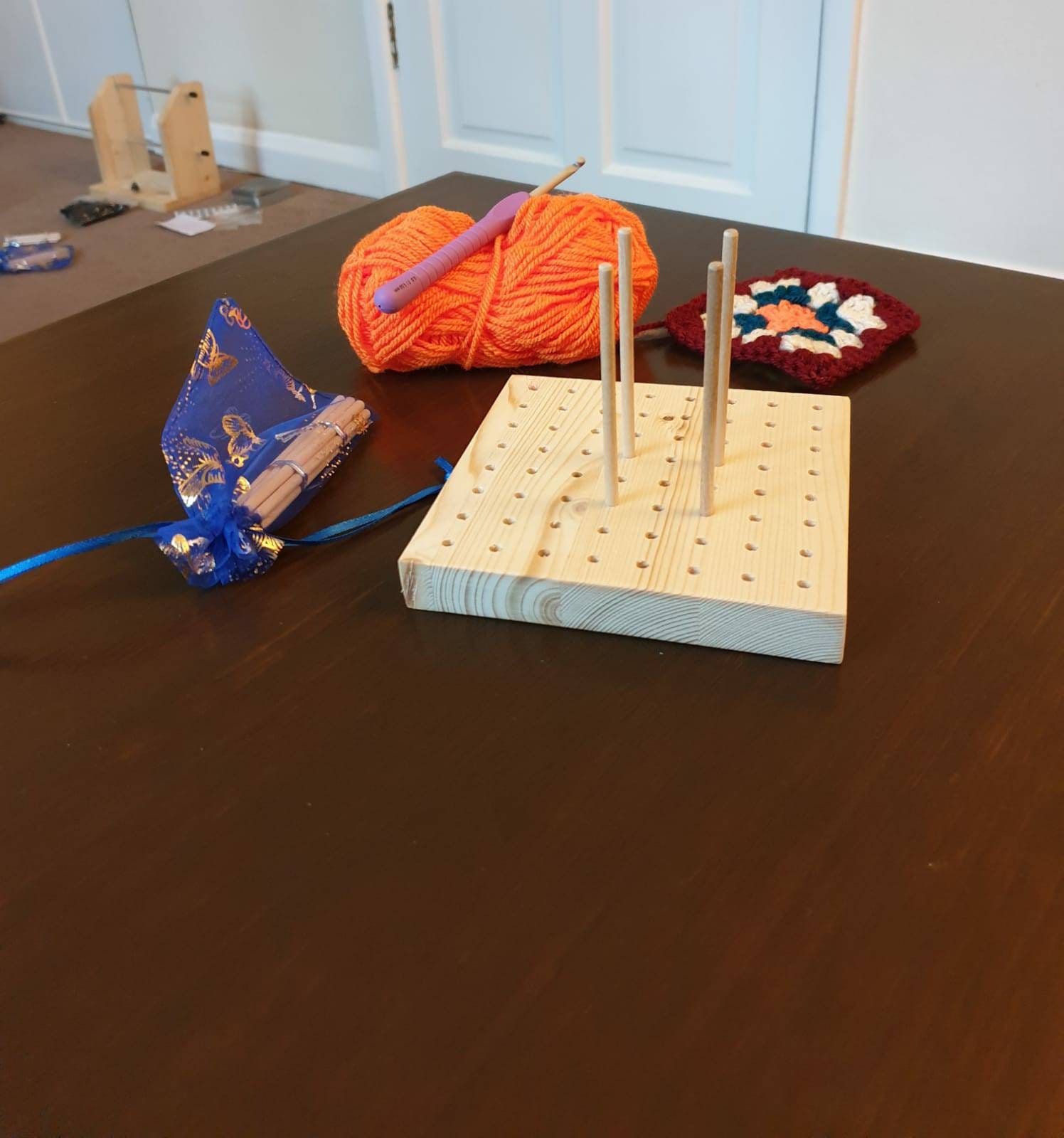 Small Blocking board. Wooden crochet blocking board. Granny Etsy