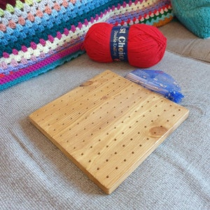 Blocking board. Sturdy Wooden crochet blocking board.Granny square board. Blocker. Handmade from solid wood. 2 colours. despatched from UK image 9