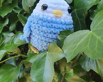 Cute crocheted mini plush budgie budgerigar.Actual item