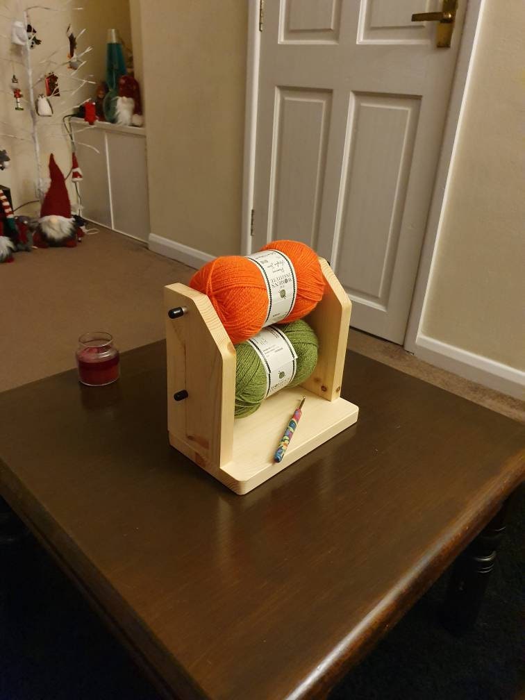Double Revolving Yarn Holder. Yarn Feeder . Handmade wooden Etsy UK