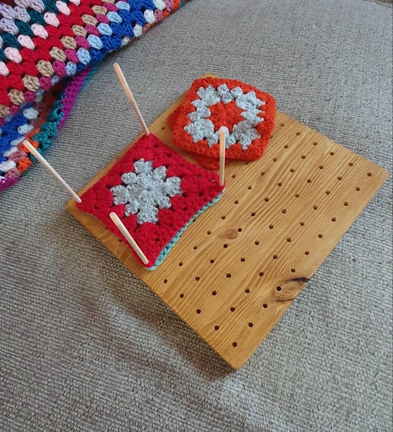 Blocking board. Wooden crochet blocking board.Granny square Etsy