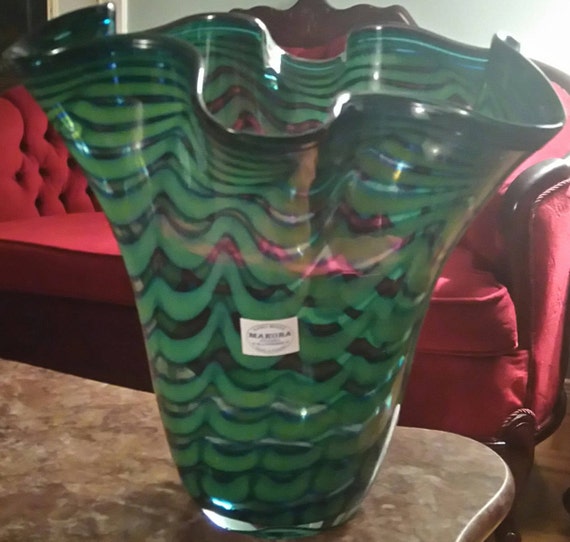 Vintage Makora Krosno Ul Ks J Popieluszki 92 Art Glass Vase Etsy
