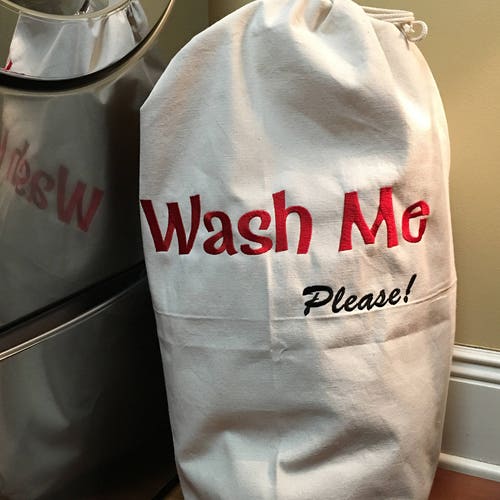 heavy duty canvas laundry bolsa