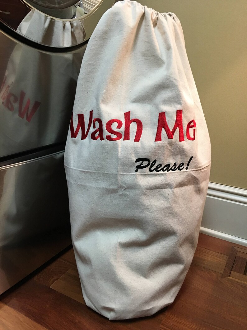 Heavy Duty Canvas Laundry Bag With Handle and Drawstring Etsy