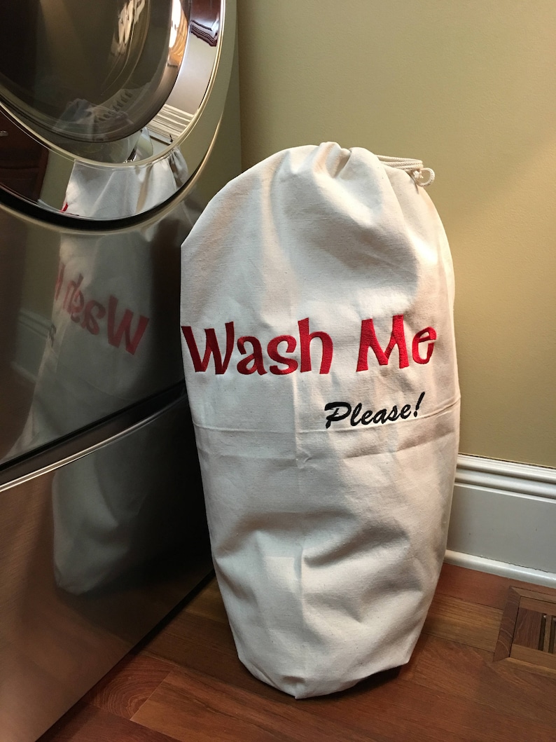 Heavy Duty Canvas Laundry Bag With Handle and Drawstring Etsy