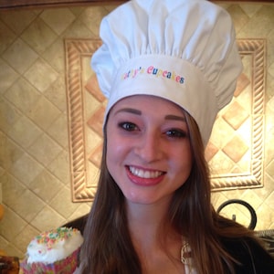 Personalized Chef&#39;s Hat in White
