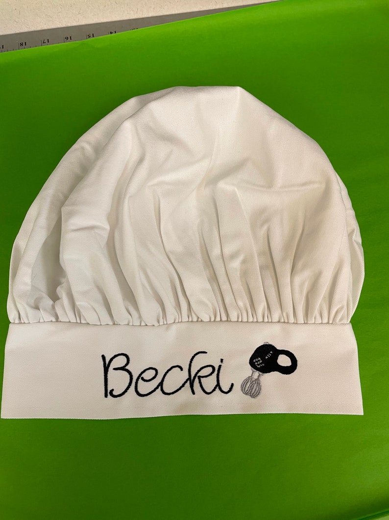 Personalized Chef's Hat in White Etsy