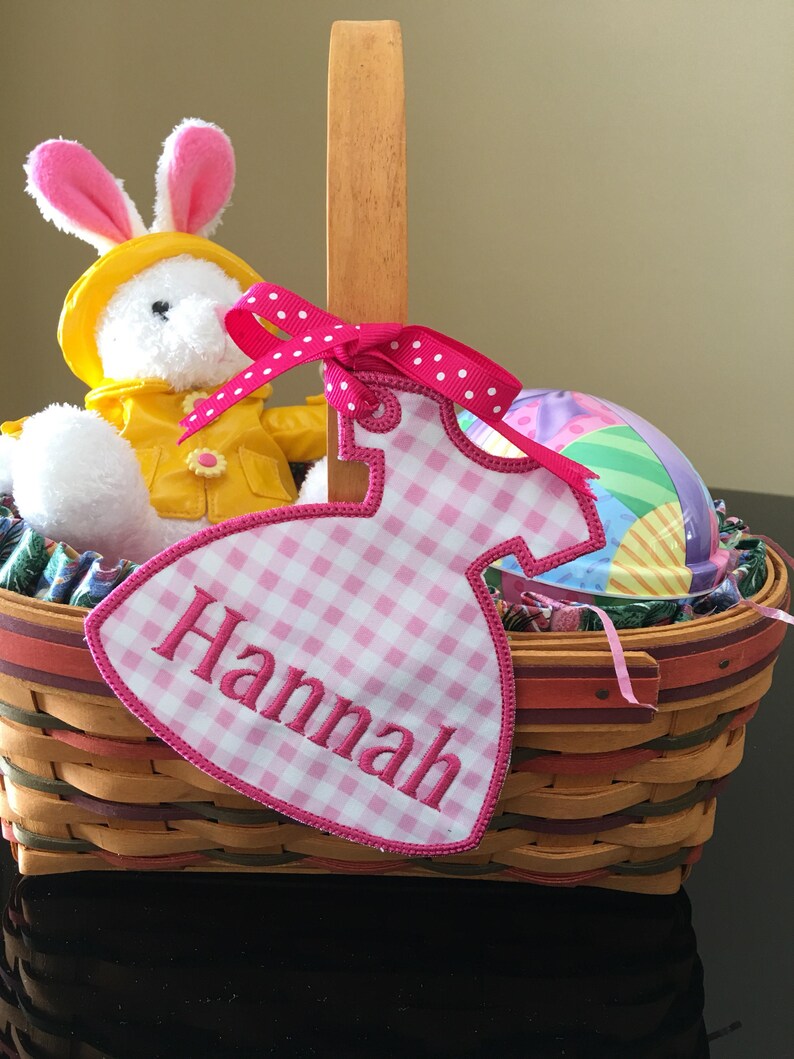 Easter Basket Name Tag Personalized Easter Dress Etsy