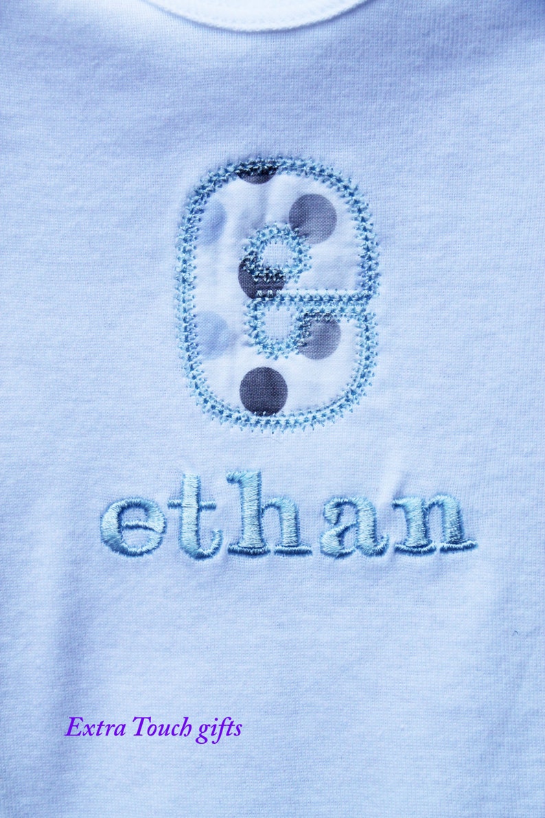 Personalized Embroidered Appliqué Baby Boy Bodysuit Etsy