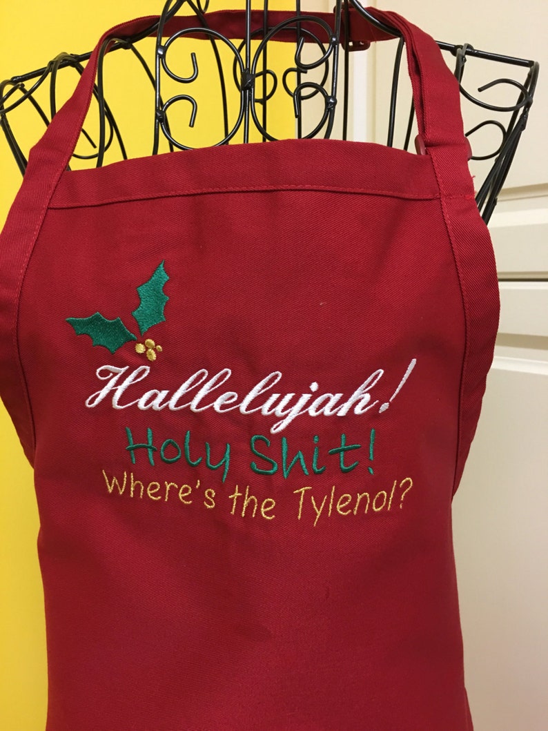 Christmas Apron Embroidered With Movie Quotes Etsy