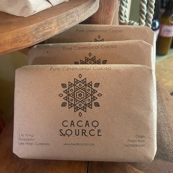 1LB CACAO SOURCE Authentic Mayan Cacao Sourced from Atitlan, Guatemala Pure Ceremonial Cacao