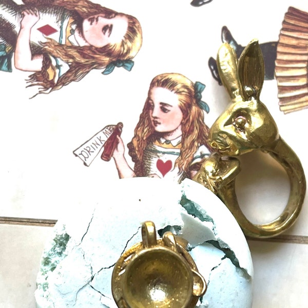 Alice and her Rabbit ring