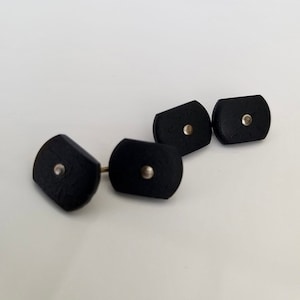 Antique Victorian Black Jet Cufflinks - Anniversary Present, Engagement Gift, Birthday Surprise Groom, Fathers Day