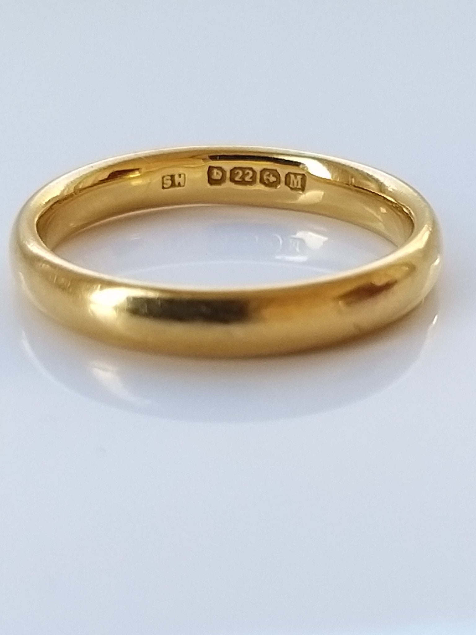 Antique 1936 Solid Gold Band With Excellent Hallmarks Antique 1936 Solid Gold Band With Excellent Hallmarks
