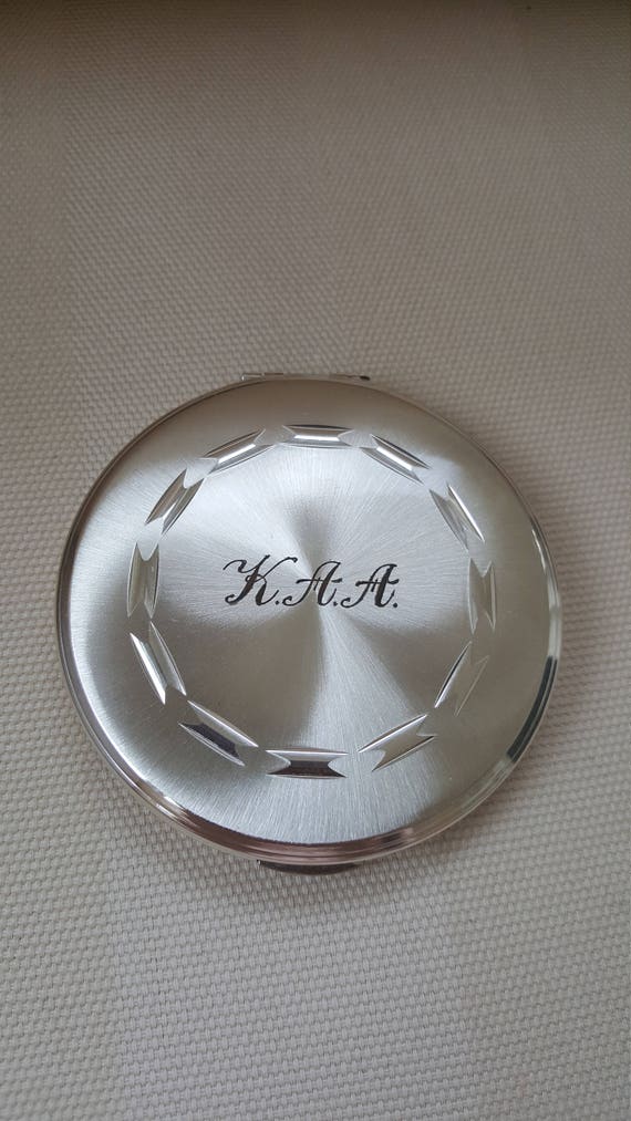 Antique Solid Silver Compact, Kigu of London, Full