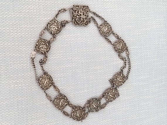 Antique Victorian Solid Silver Ladies Cherub Belt… - image 3