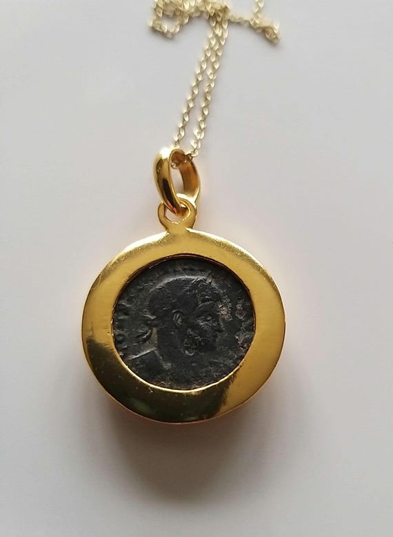 Antiquities Roman Coin Pendant C367-375ad Anniversary Present