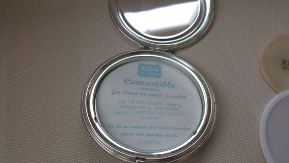 Antique Solid Silver Compact, Kigu of London, Ful… - image 4