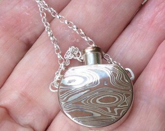 Mokume-gane zilveren fleshanger