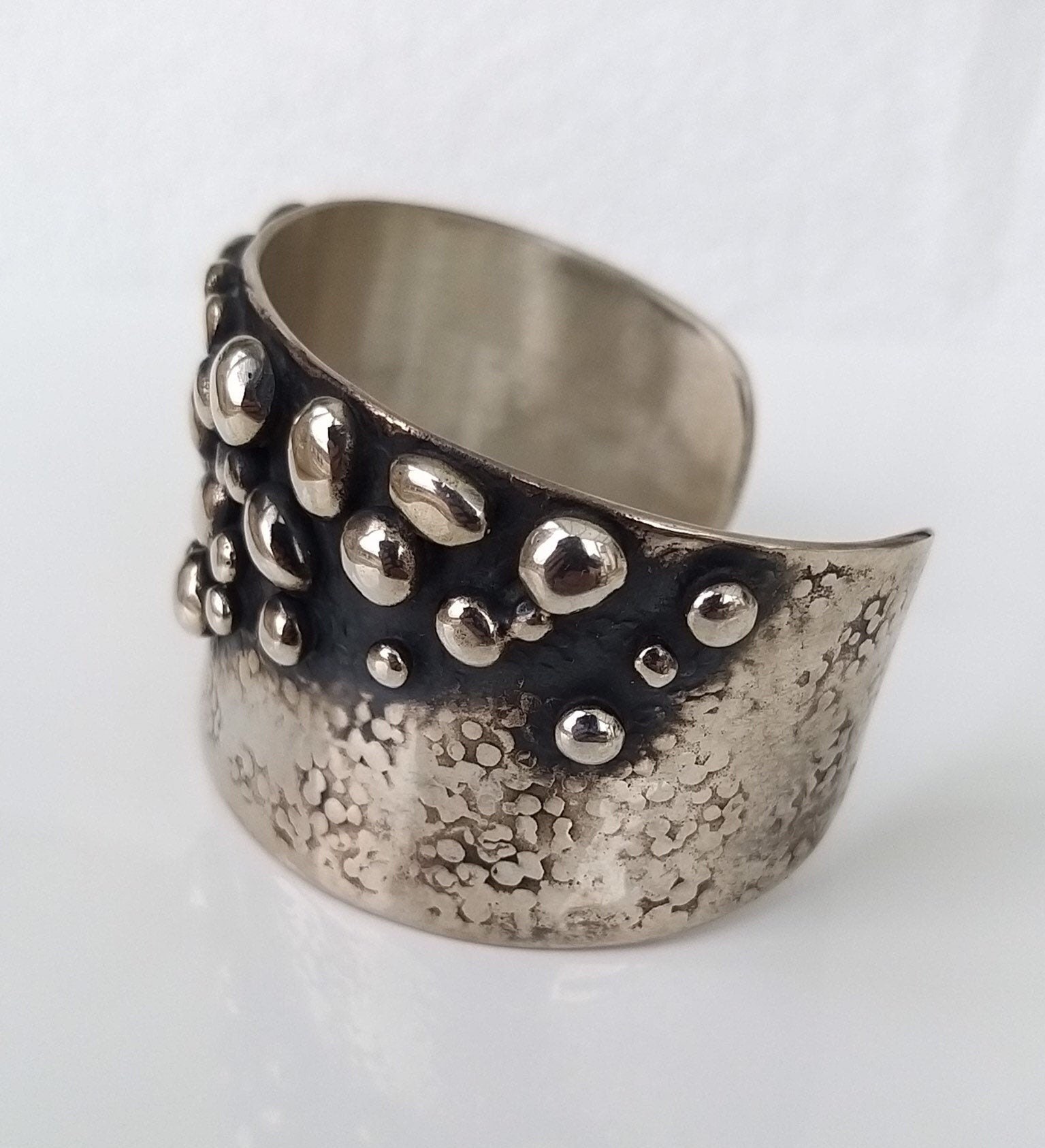 Oxidised Gothic Style Silver Magma Designer Cuff Wrist | Etsy