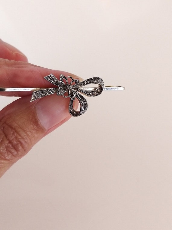 Antique Rose-cut Diamond  Bow Brooch - image 4