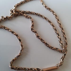Victorian Fancy Link  Gold Chain 18in (46cm) Anniversary Present, Engagement Wife Birthday Surprise, Girlfriend, Gift For Him,
