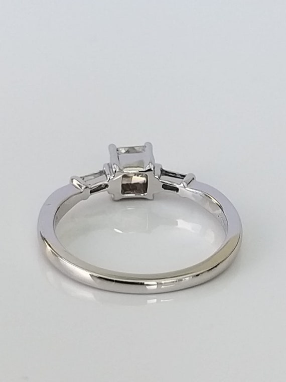 Antique Diamond Solid Gold Ring with Rectangular … - image 5