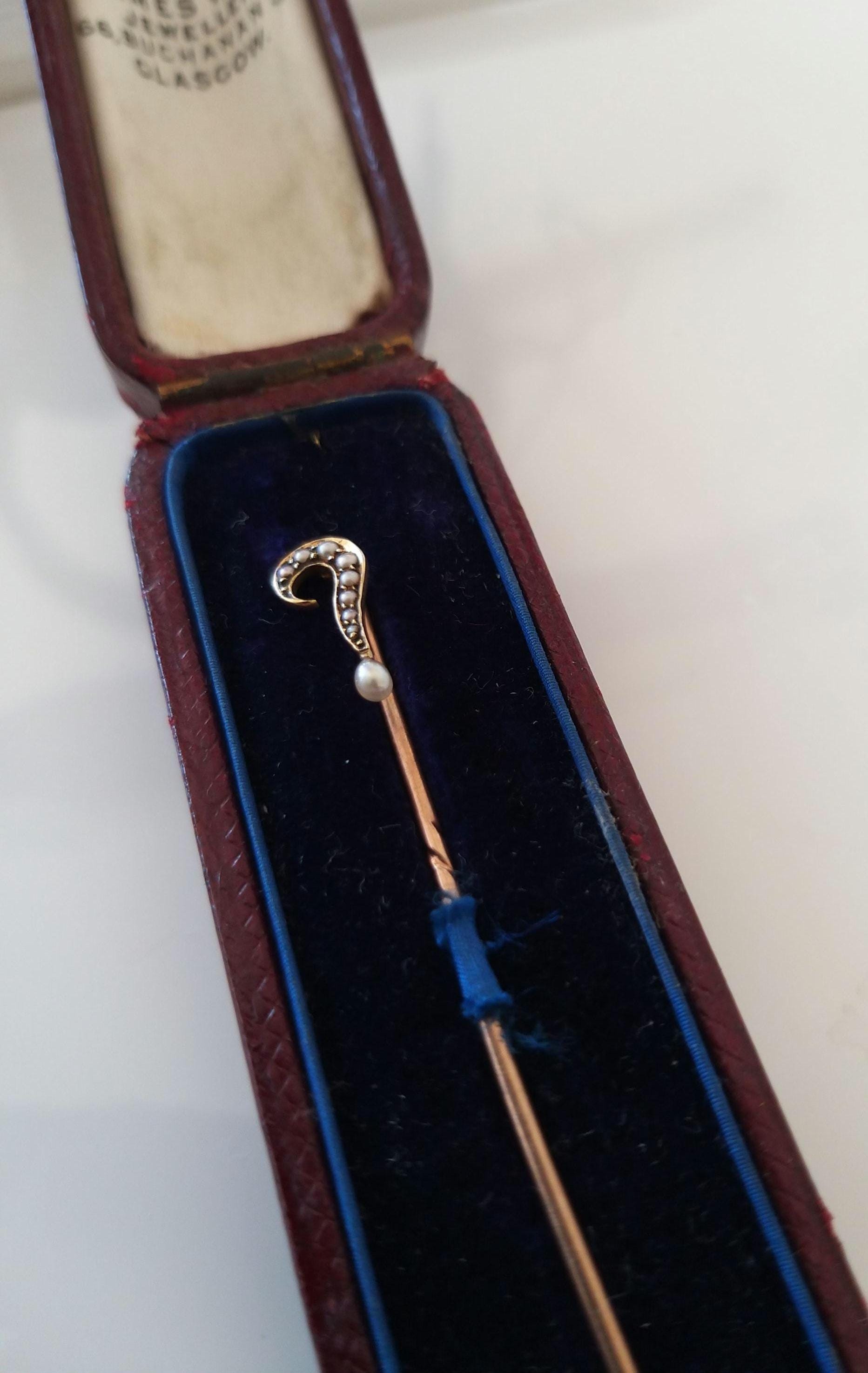 Antique Victorian Pearl Stick Pin - Etsy