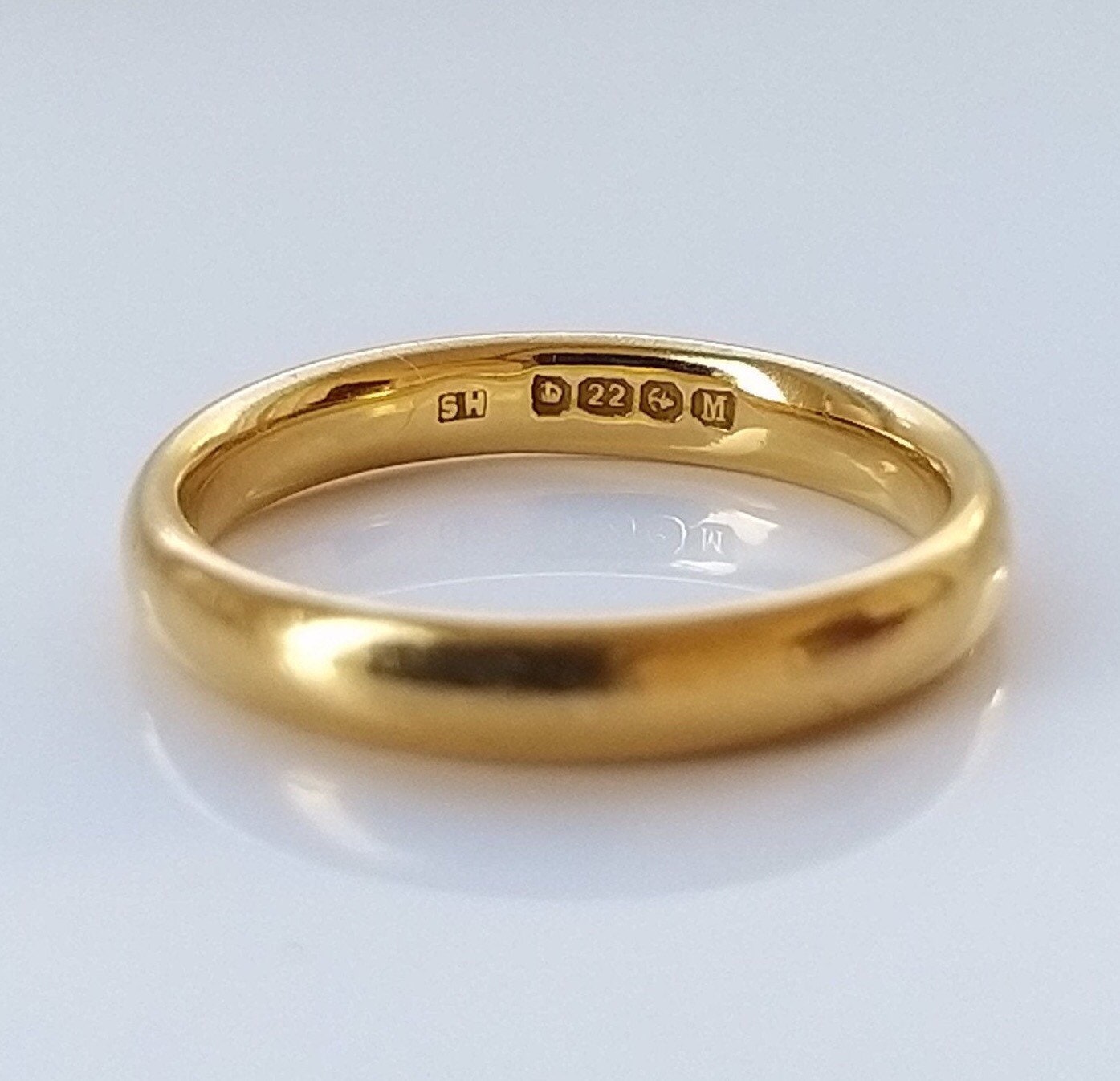 Antique 1936 Solid Gold Band With Excellent Hallmarks- Engagement