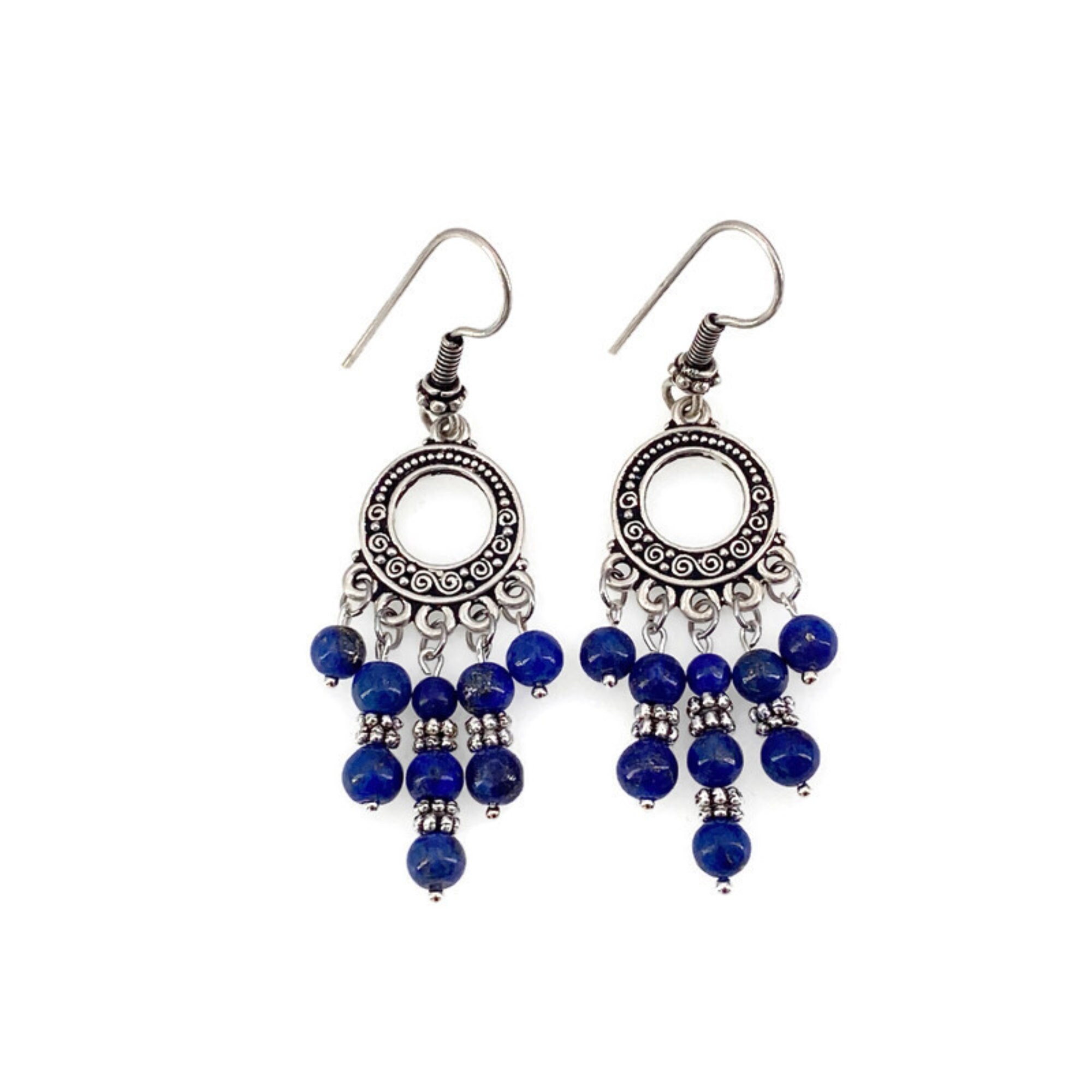 Lapis Chandelier Earrings Lapis Lazuli Earrings Lapis | Etsy