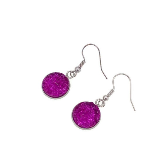 Plum colored earrings sale