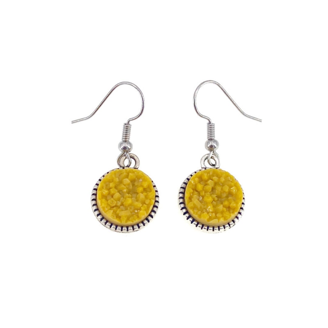 Mustard Earrings Mustard Yellow Earrings Yellow Earrings Etsy UK