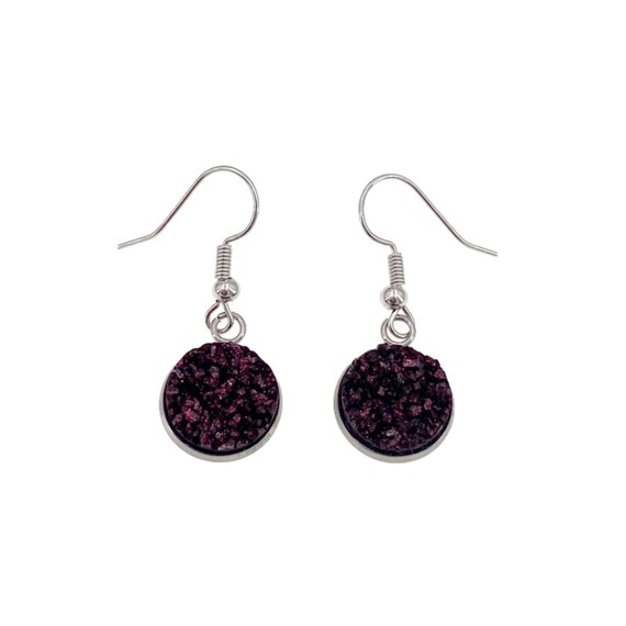 Maroon dangle earrings deals
